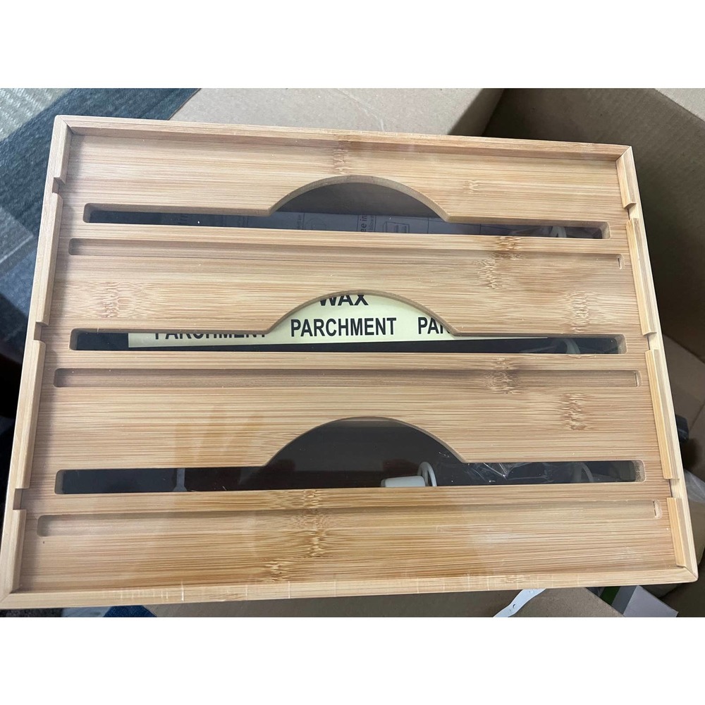 Bamboo wrap dispenser and organizer